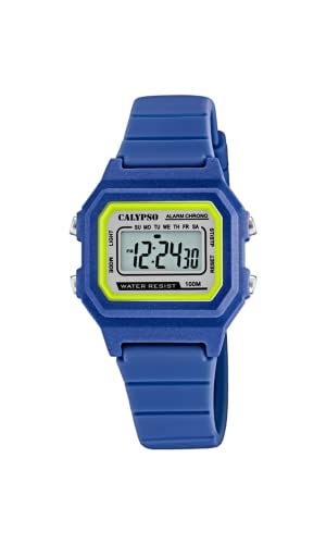 Calypso Unisex Digital Gesteppte Daunenjacke Uhr mit Kunststoff Armband K5802/5 von Relojes Calypso