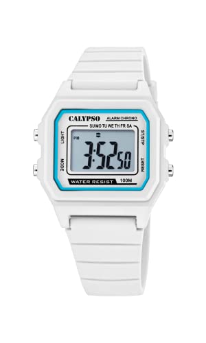Calypso Unisex Digital Gesteppte Daunenjacke Uhr mit Kunststoff Armband K5805/1 von CALYPSO