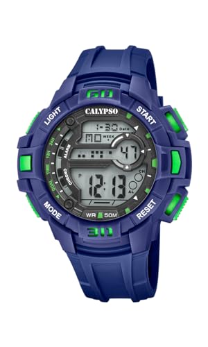 Calypso Uhr Für Herren K5836/1 Flash Time Multi Silikon Case BlauSilikon Band von Calypso