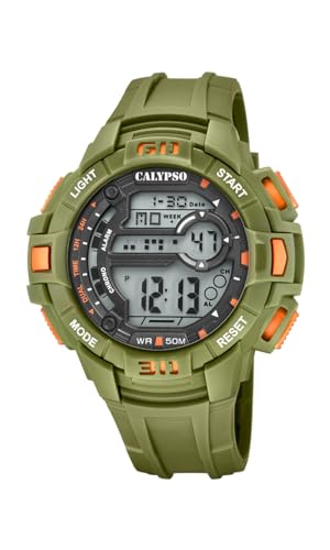 Calypso Uhr Für Herren K5836/3 Flash Time Multi Silikon Case GrünSilikon Band von Calypso