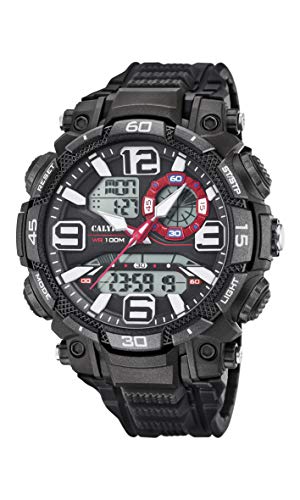Calypso Herren Analog-Digital Gesteppte Daunenjacke Uhr mit Kunststoff Armband K5793/1 von Calypso
