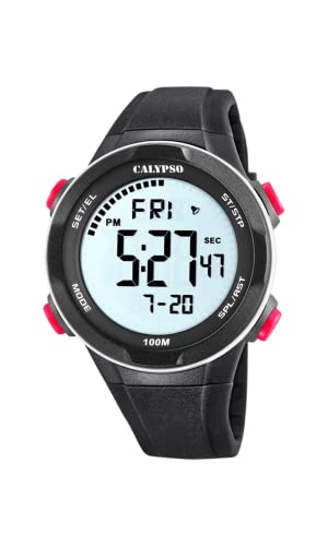 Calypso Uhr Für Herren K5780/2 Flash Time Schwarz Silikon Case SchwarzSilikon Band von Calypso