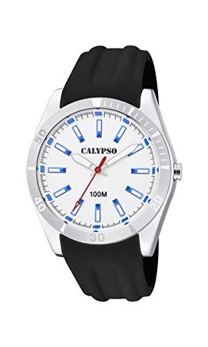 Calypso Uhr Für Herren K5763/1 Street Style Silber Edelstahl Case SchwarzSilikon Band von Calypso Watches