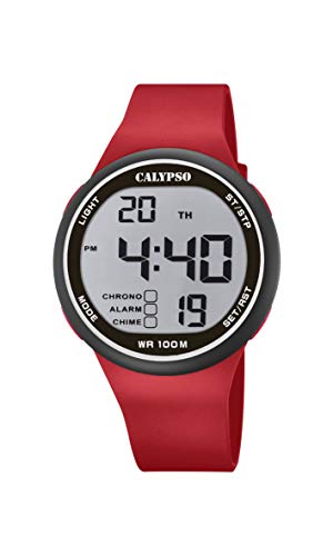 Calypso Herren Digital Gesteppte Daunenjacke Uhr mit Kunststoff Armband K5795/6 von Calypso