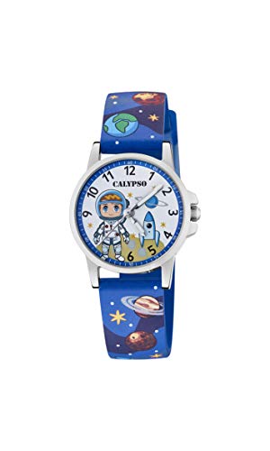 Calypso Jungs Analog Gesteppte Daunenjacke Uhr mit Kunststoff Armband K5790/3 von Calypso