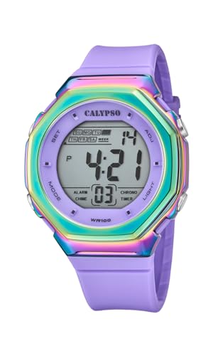Calypso Color Splash Damen-Armbanduhr, Silikon, Violett, K5842/2 von Calypso