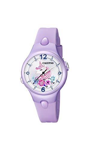 Calypso Mädchen Analog Gesteppte Daunenjacke Uhr mit Kunststoff Armband K5783/A von Calypso