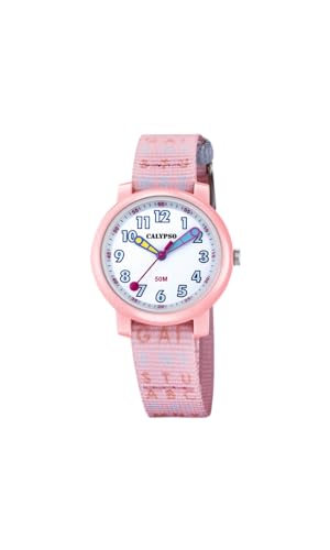 Calypso Mädchen Analog Quarz Uhr mit Nylon Armband K5811/1 von CALYPSO