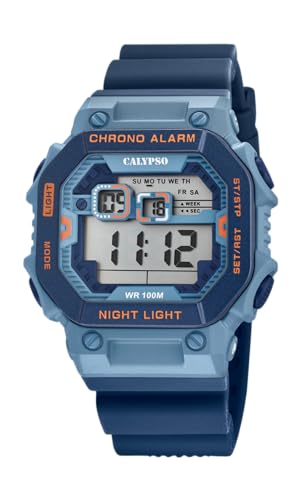 Calypso Uhr Für Herren K5840/1 Flash Time Multi Silikon Case BlauSilikon Band von Calypso