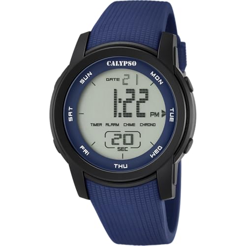 Calypso Uhr Für Herren K5698/2 Color Splash Multi Silikon Case BlauSilikon Band von Calypso