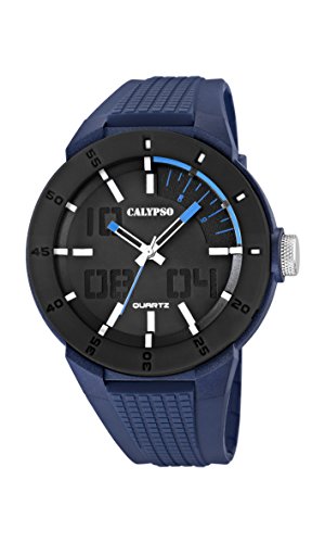 Calypso Herren Analog Quarz Uhr mit Kunststoff Armband K5629/3 von Calypso