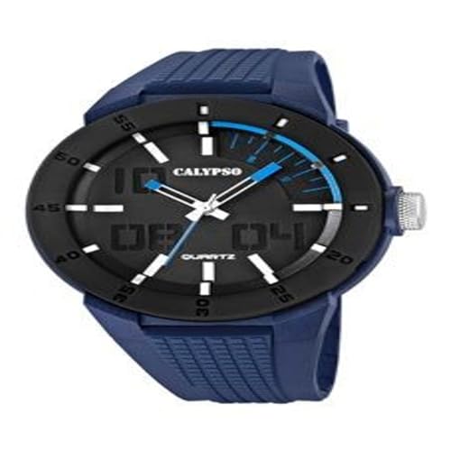 Calypso Herren Analog Quarz Uhr mit Kunststoff Armband K5629/3 von Calypso