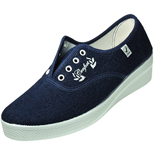 Calzados Romero , Damen Sneaker, Blau - Jeans - Größe: 39 EU von Calzados Romero