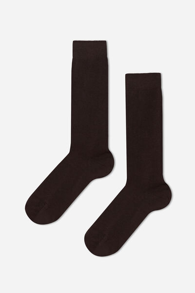 Atmungsaktive Lange Baumwollsocken Für Kinder Braun von Calzedonia