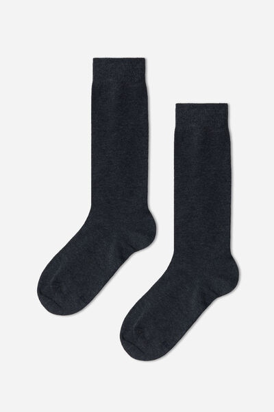 Atmungsaktive Lange Baumwollsocken Für Kinder Grau von Calzedonia