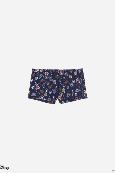 Bade-retroshorts Für Jungen Mit Disney Mickey Mouse-motiv Blau von Calzedonia