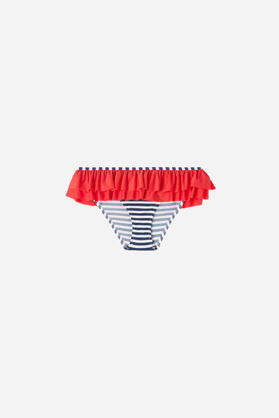 Badehose Für Mädchen Sailor Stripes Blau von Calzedonia