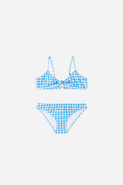 Bikini Für Mädchen Vichy Delicate Blue Blau von Calzedonia