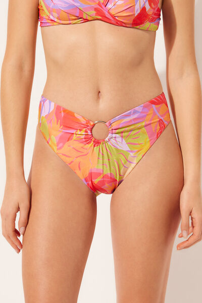 Bikinihose Mit Hohem Bund Tropical Pop Multifarben von Calzedonia