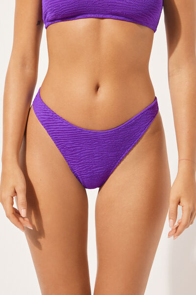 Brazilian-bikinihose Crinkle Waves Violett von Calzedonia