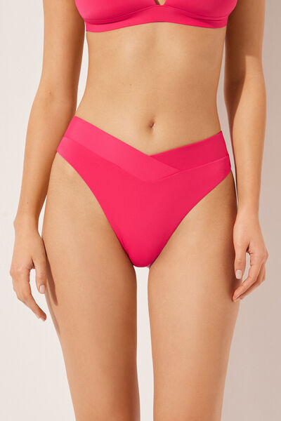 Brazilian-bikinihose Mit Hohem, V-förmigem Bund Indonesia Rosa von Calzedonia