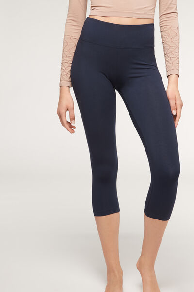 Capri-leggings Aus Supima-baumwolle Blau von Calzedonia