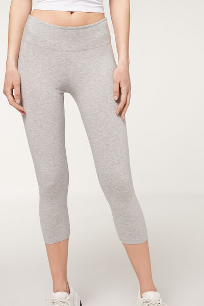 Capri-leggings Aus Supima-baumwolle Grau von Calzedonia