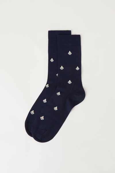 Herrensocken Mit Allover-muster Blau von Calzedonia