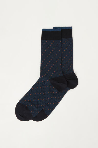 Jacquard-herrensocken Mit Rauten Blau von Calzedonia