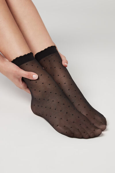 Klassisch Gemusterte Socken Schwarz von Calzedonia