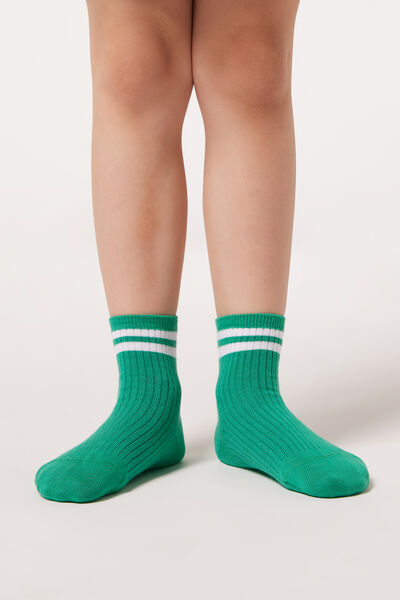 Kurze Gemusterte Socken Für Kinder Grun von Calzedonia