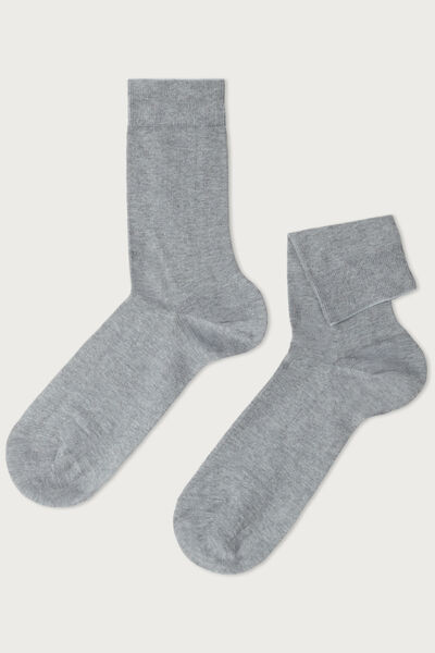 Kurze Herrensocken Aus Elastischer Baumwolle Grau von Calzedonia