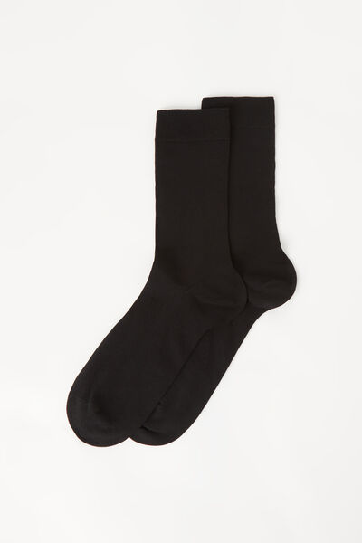 Kurze Herrensocken Aus Satinierter Baumwolle Schwarz von Calzedonia