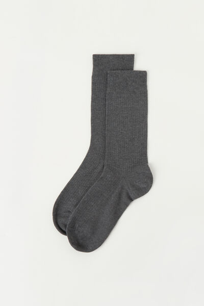 Kurze Herrensocken In Rippstrick Grau von Calzedonia