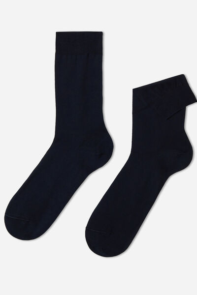 Kurze Herrensocken Mit Fil D‘ecosse Blau von Calzedonia