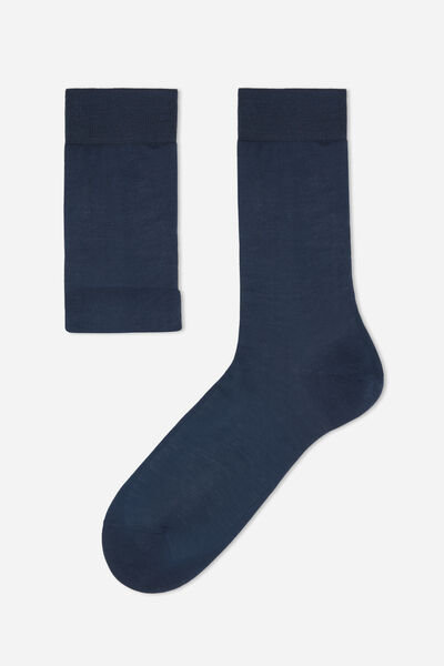 Kurze Herrensocken Mit Fil D‘ecosse Blau von Calzedonia