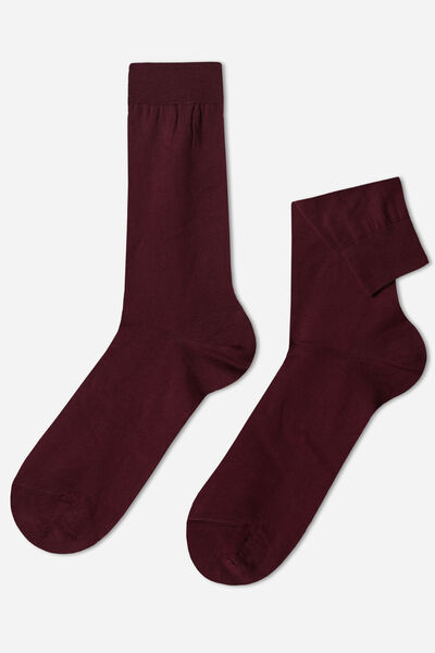 Kurze Herrensocken Mit Fil D‘ecosse Bordeaux von Calzedonia