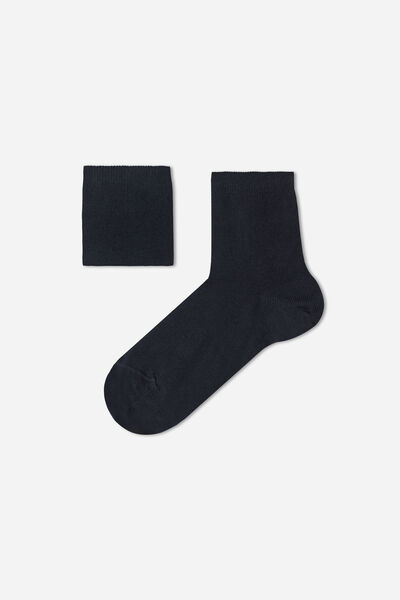 Kurze Kinderbaumwollsocken Mit Atmungsaktivem Fresh Feet Material Blau von Calzedonia