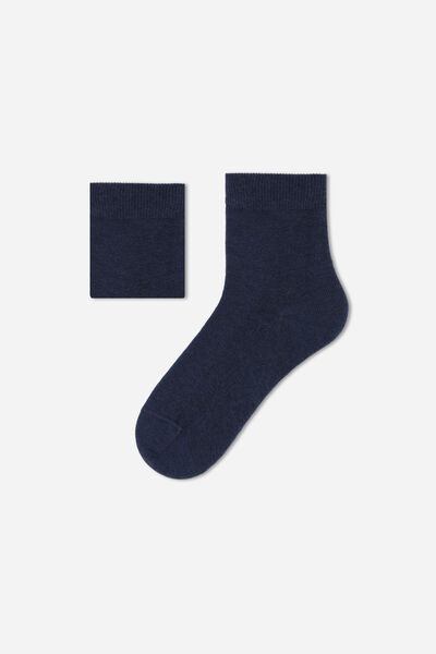 Kurze Kinderbaumwollsocken Mit Atmungsaktivem Fresh Feet Material Blau von Calzedonia