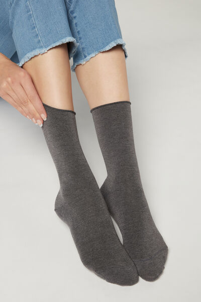 Kurze Socken Mit Cashmere Grau von Calzedonia