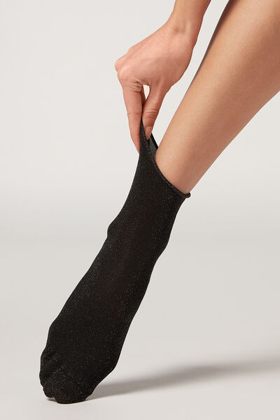 Kurze Socken Mit Glitzer Schwarz von Calzedonia