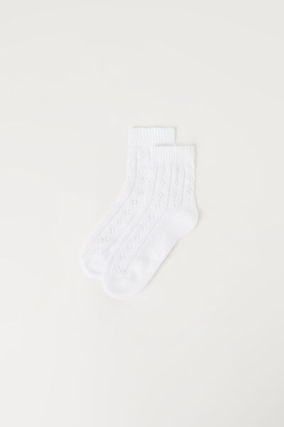 Kurze Socken Mit Lochmuster Für Mädchen Weiß von Calzedonia