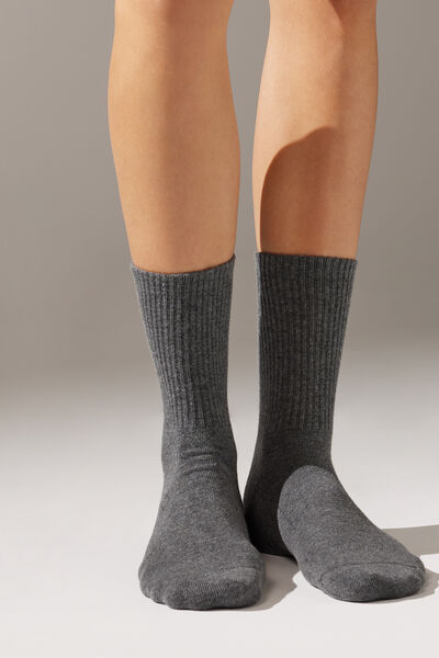 Kurze Unisex-sportsocken Grau von Calzedonia