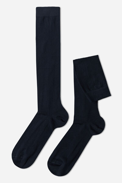 Lange Herrensocken Aus Winterbaumwolle Blau von Calzedonia