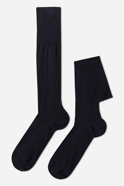 Lange Herrensocken Mit Fil D‘ecosse Blau von Calzedonia