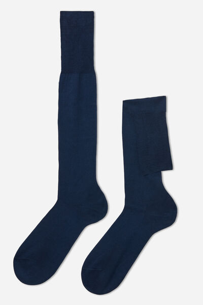 Lange Herrensocken Mit Fil D‘ecosse Blau von Calzedonia