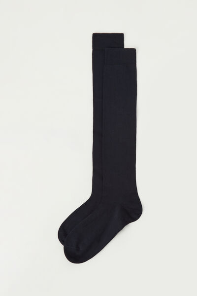 Lange Socken Aus Winterbaumwolle Für Herren Blau von Calzedonia