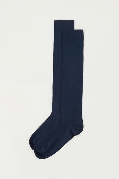 Lange Socken Aus Winterbaumwolle Für Herren Blau von Calzedonia