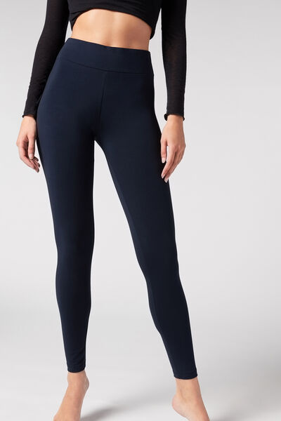 Leggings Aus Baumwolle Blau von Calzedonia