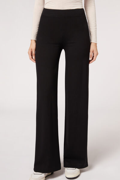 Palazzo-leggings Aus Punto Milano Schwarz von Calzedonia